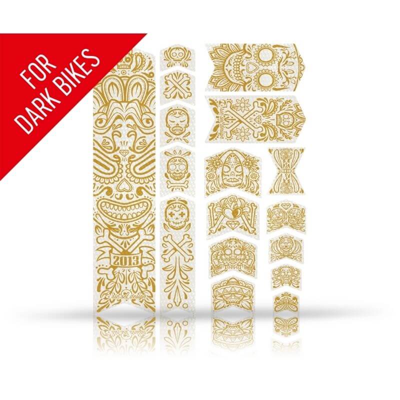 Zaščitne nalepke okvirja RIESEL Tape 3000 Los Muertos Gold