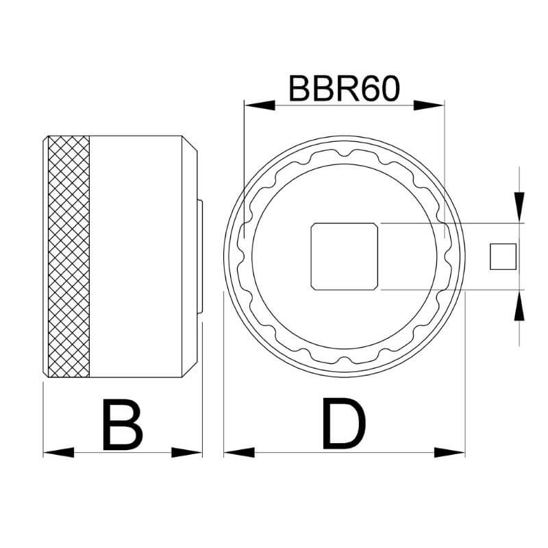 Nasadni ključ za os pogona UNIOR 1671.BBR60