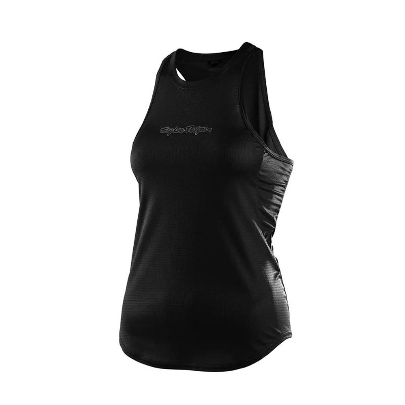 Ženski kolesarski dres TROY LEE DESIGNS LUXE TANK SOLID BLACK