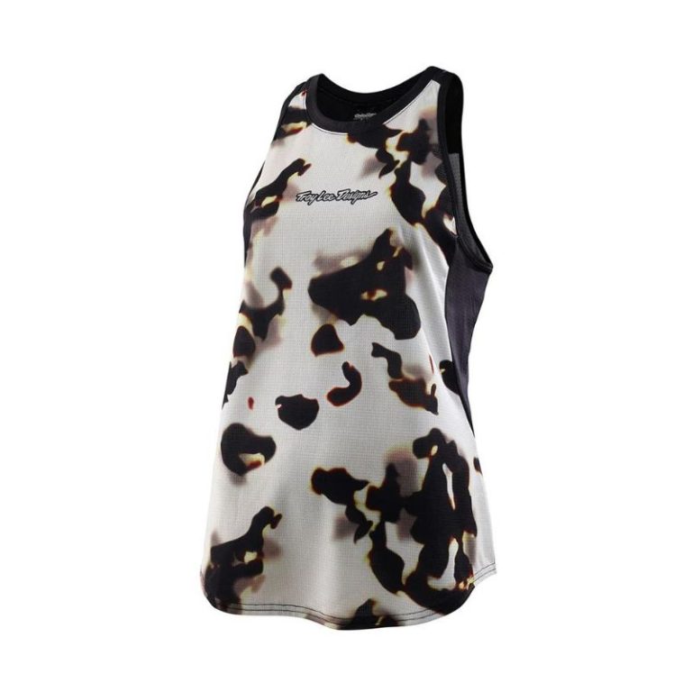 Ženski kolesarski dres TROY LEE DESIGNS LUXE TANK TORTOISE CREAM