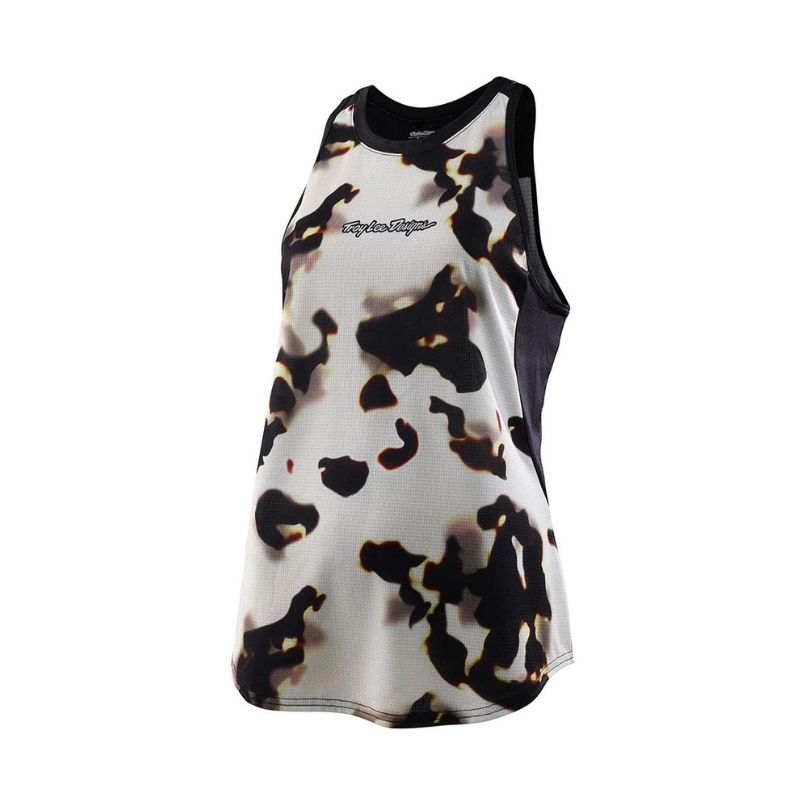 Ženski kolesarski dres TROY LEE DESIGNS LUXE TANK TORTOISE CREAM