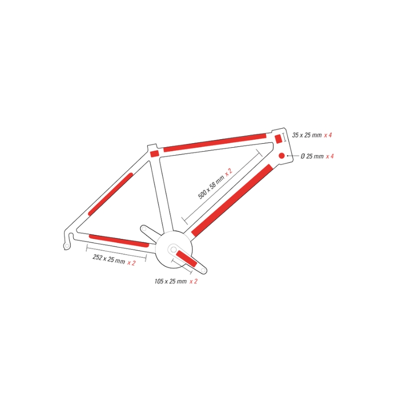 Zaščitne nalepke okvirja ZEFAL Skin Armor L Matt