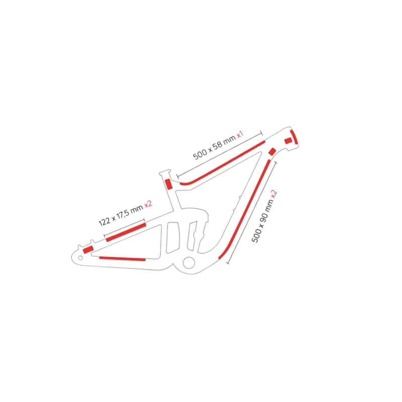 Zaščitne nalepke okvirja ZEFAL Skin Armor XL Clear
