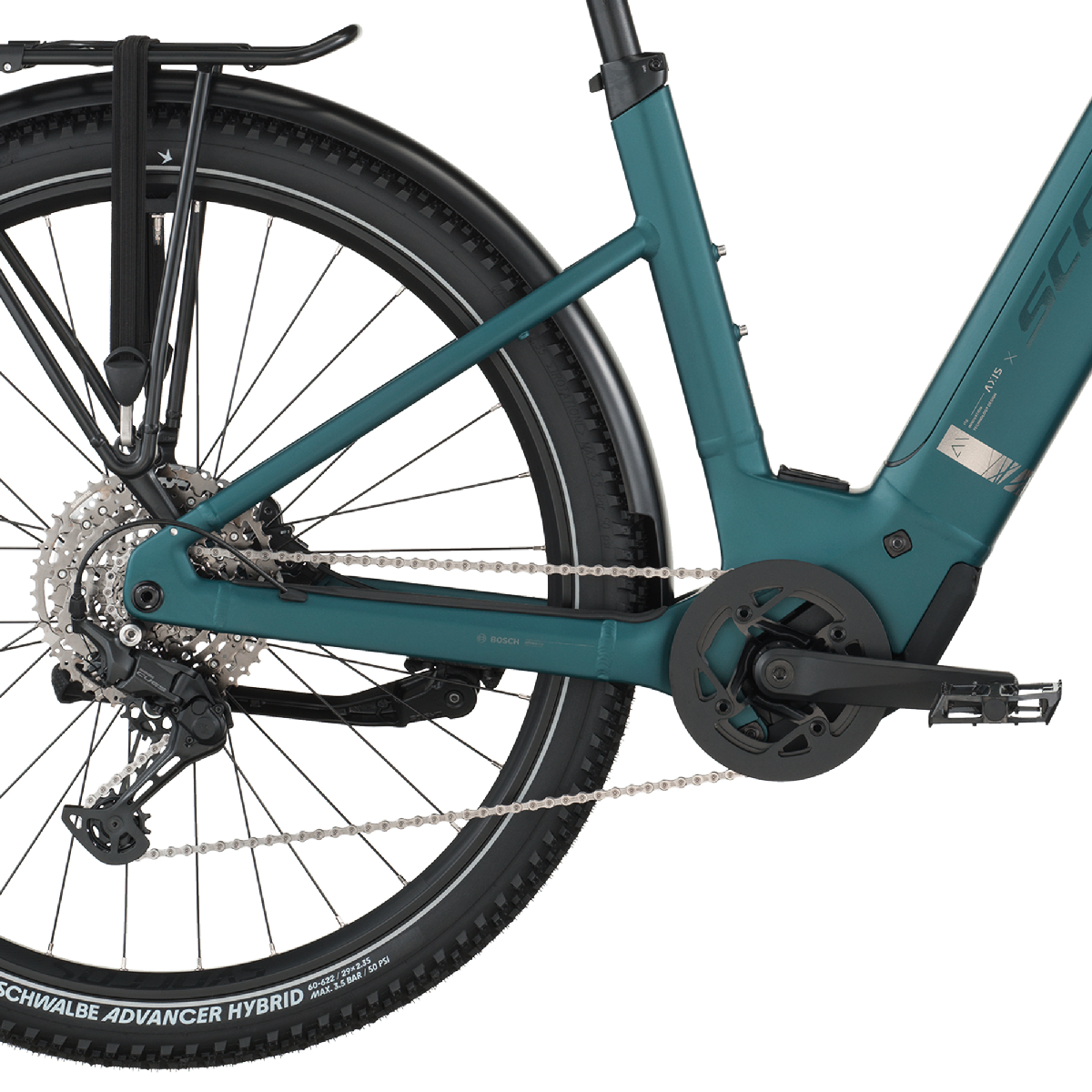 Električno treking kolo SCOTT AXIS eRIDE 30 Wave zelena 2026