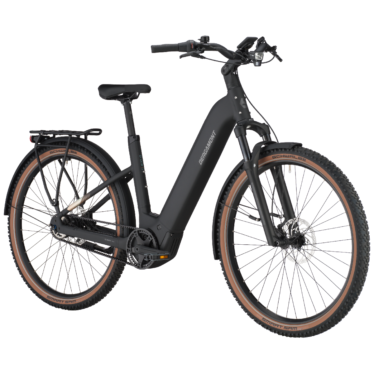 Električno treking kolo BERGAMONT E-Horizon Suv 20 Belt Wave črna