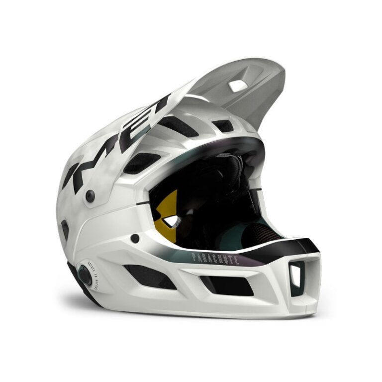 Full-face kolesarska čelada MET Parachute MIPS White Iridescent